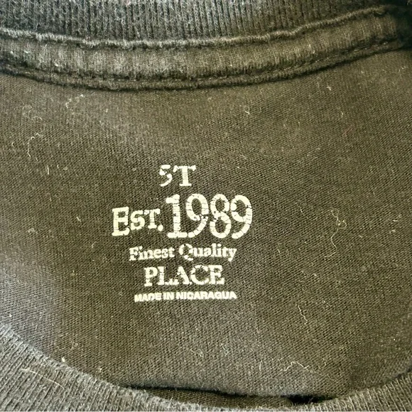 Est 1989 Sz 5T Dino 🦕 Zone Black Gray & Yellow T Shirt GUC - Picture 4 of 5